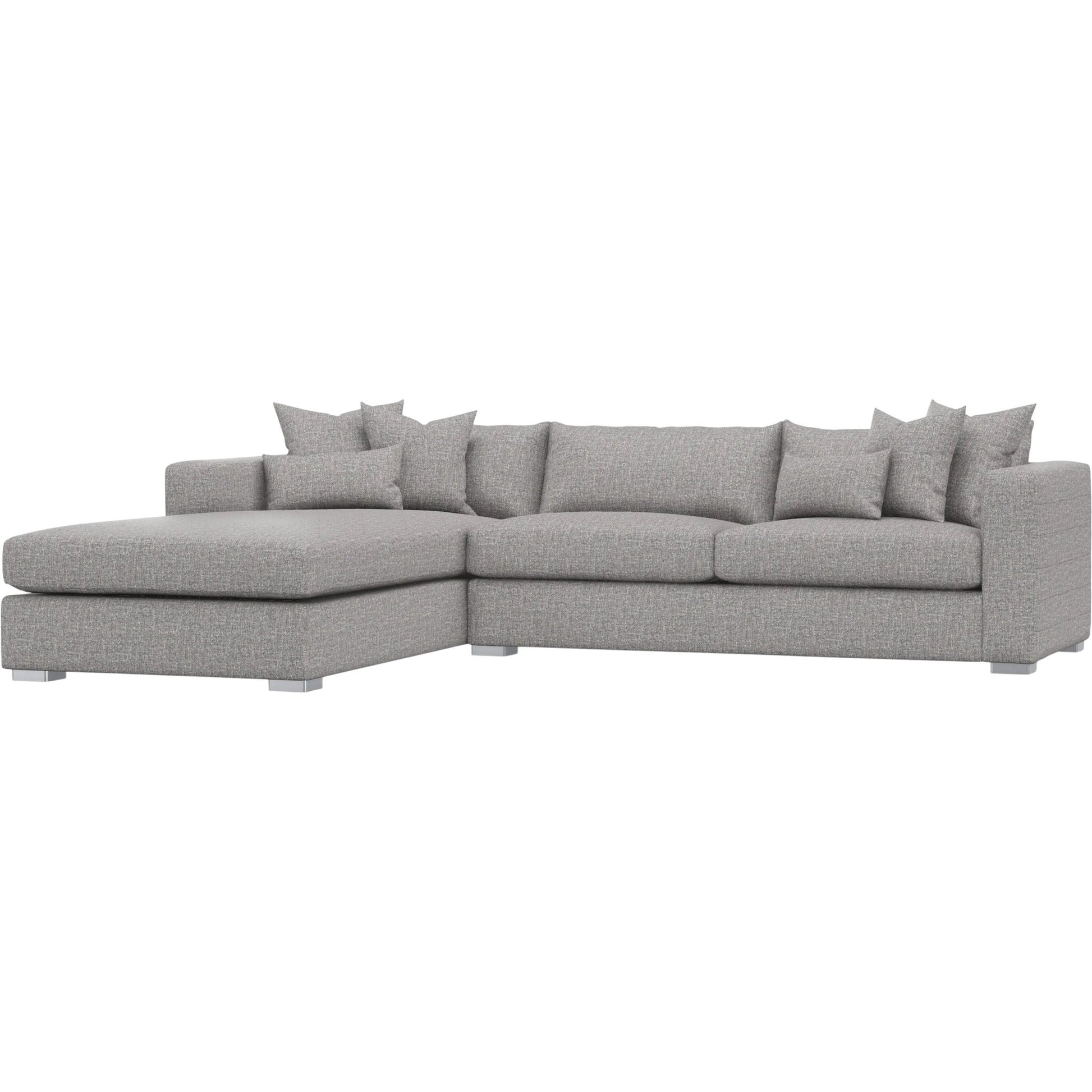 Helena 2-Piece Fabric Sectional by Bernhardt in stainless steel. Made from unique in a unique style.