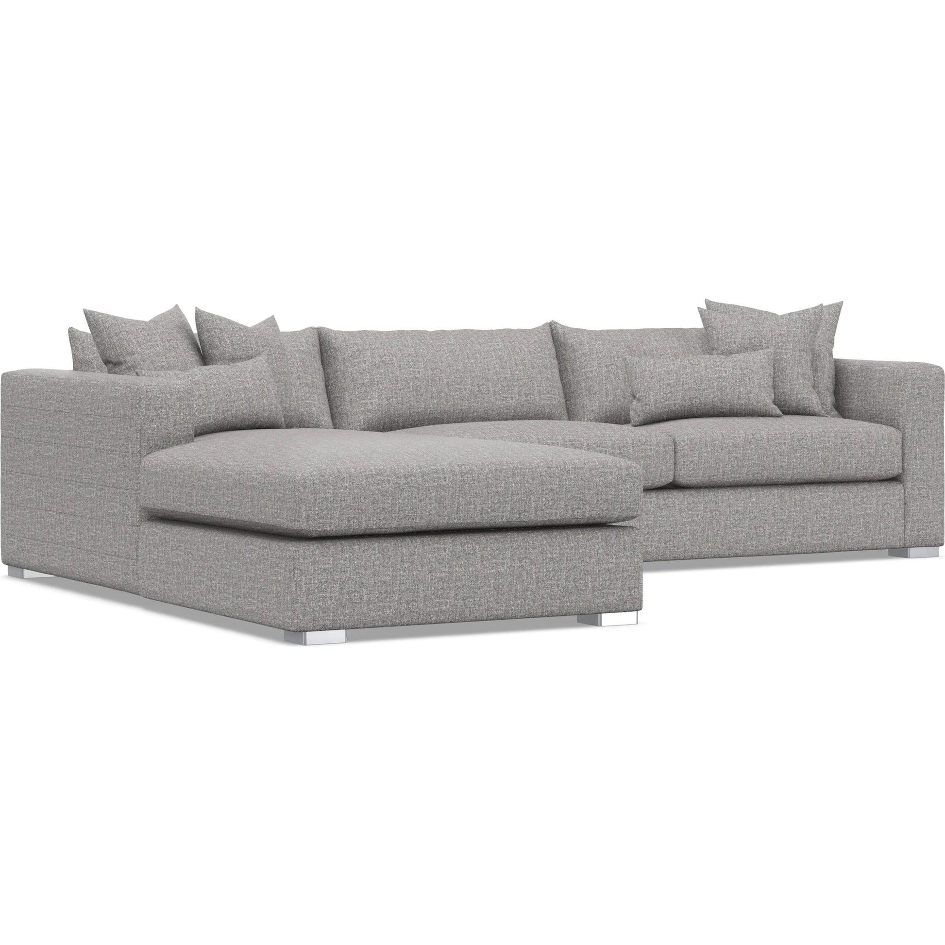 Helena 2-Piece Fabric Sectional by Bernhardt in stainless steel. Made from unique in a unique style.