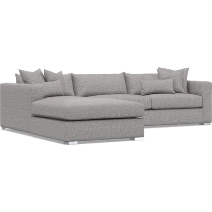 Helena 2-Piece Fabric Sectional by Bernhardt in stainless steel. Made from unique in a unique style.