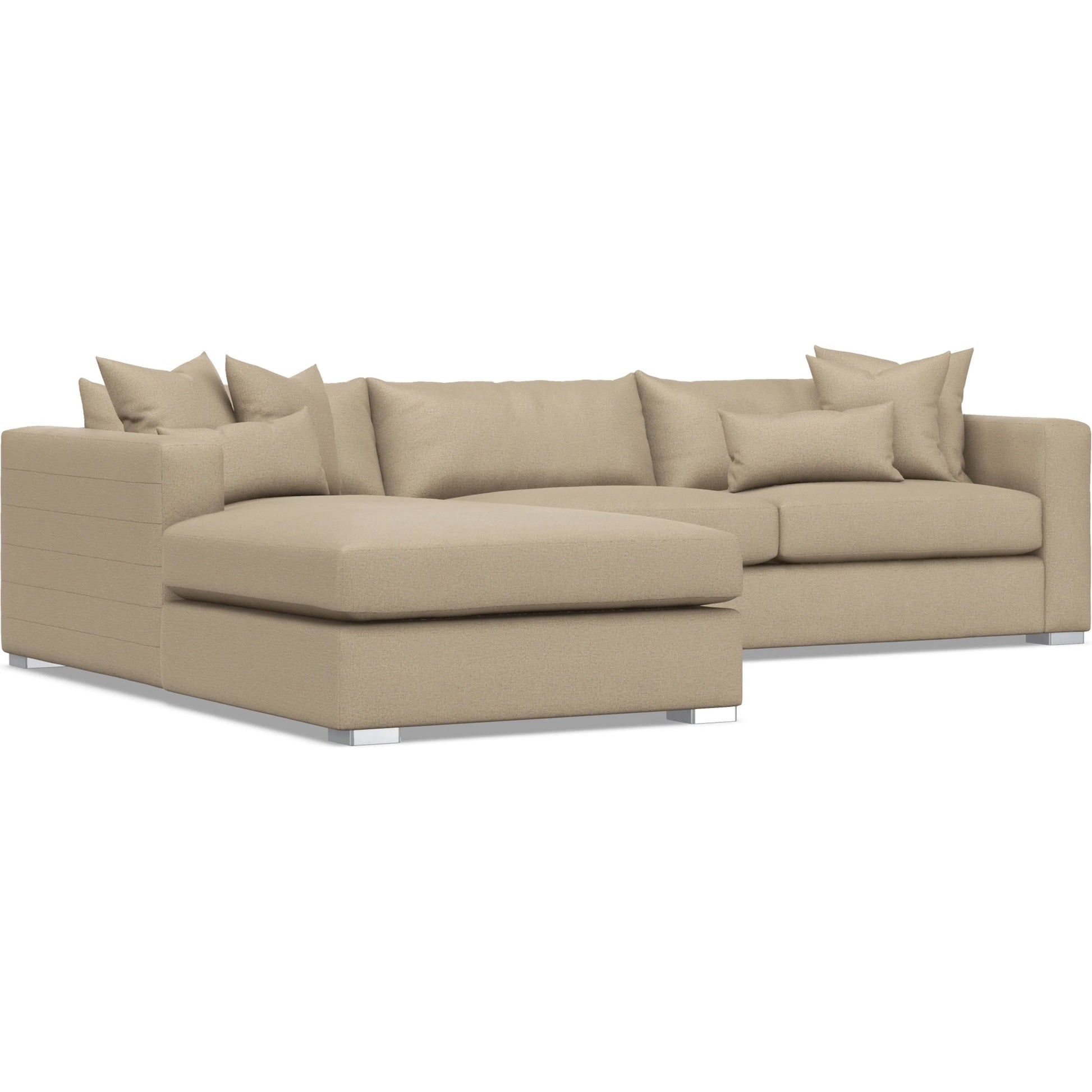 Helena 2-Piece Fabric Sectional by Bernhardt in stainless steel. Made from unique in a unique style.