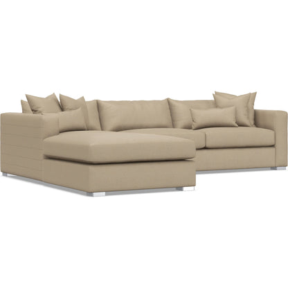 Helena 2-Piece Fabric Sectional by Bernhardt in stainless steel. Made from unique in a unique style.