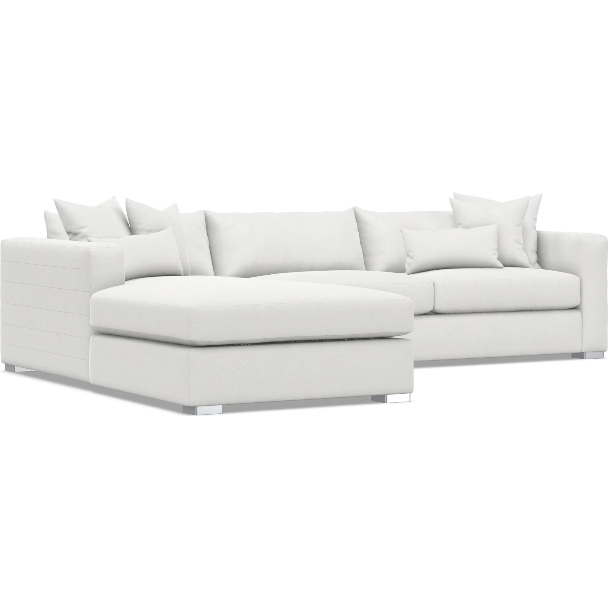 Helena 2-Piece Fabric Sectional by Bernhardt in stainless steel. Made from unique in a unique style.