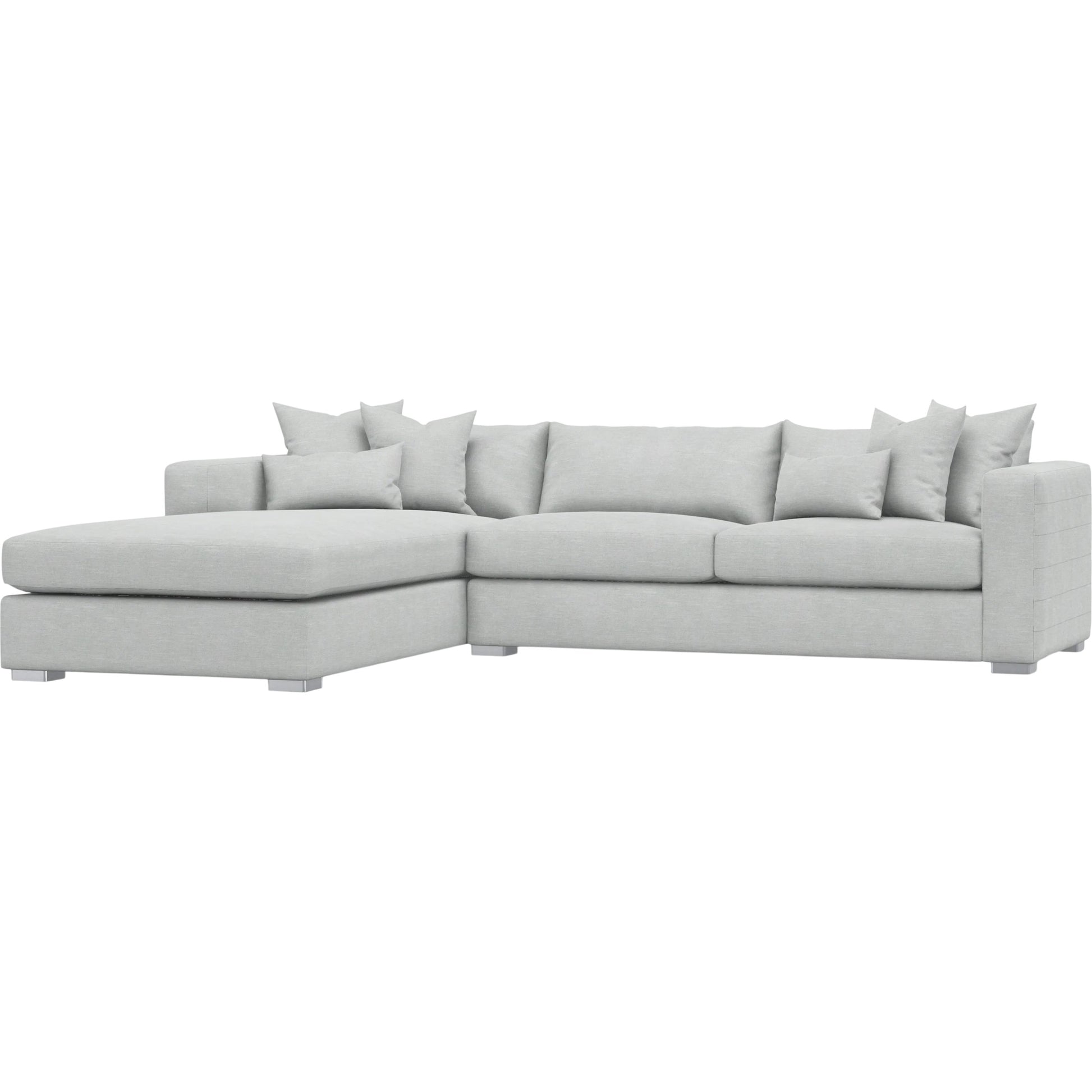 Helena 2-Piece Fabric Sectional by Bernhardt in stainless steel. Made from unique in a unique style.