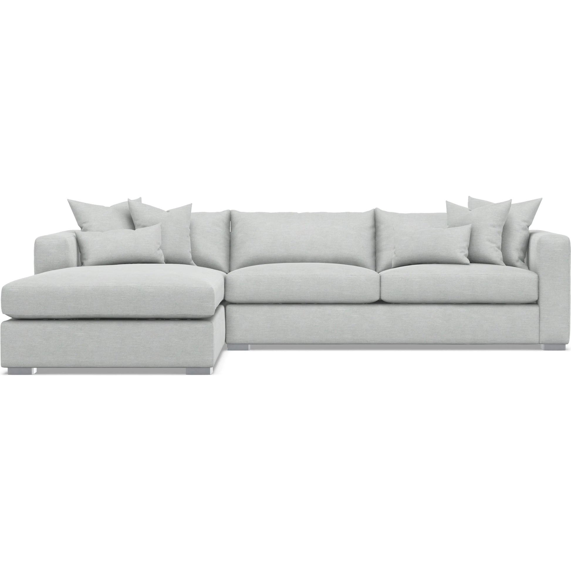 Helena 2-Piece Fabric Sectional by Bernhardt in stainless steel. Made from unique in a unique style.