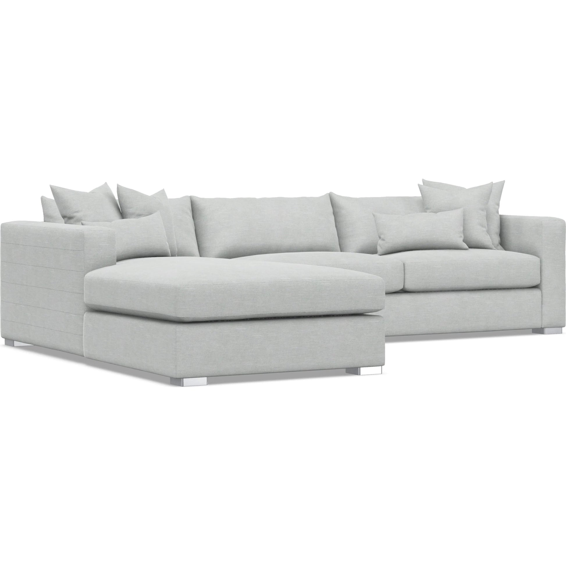 Helena 2-Piece Fabric Sectional by Bernhardt in stainless steel. Made from unique in a unique style.