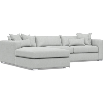 Helena 2-Piece Fabric Sectional by Bernhardt in stainless steel. Made from unique in a unique style.