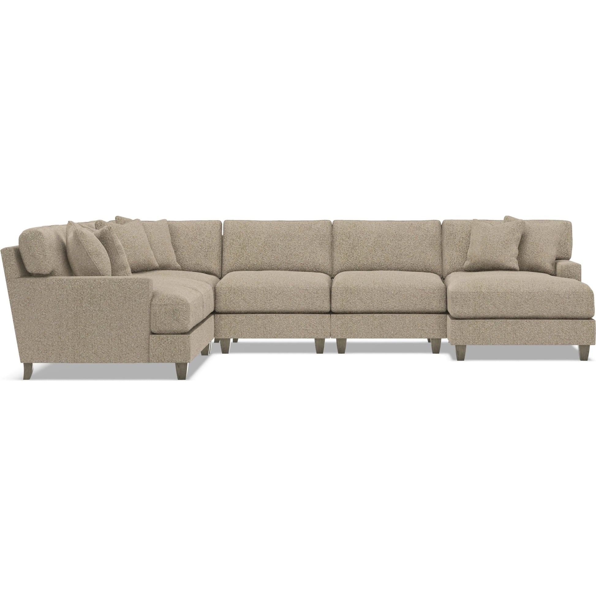 Mila 5-Piece Fabric Sectional by Bernhardt in wdf, 789 portobello. Made from unique in a unique style.