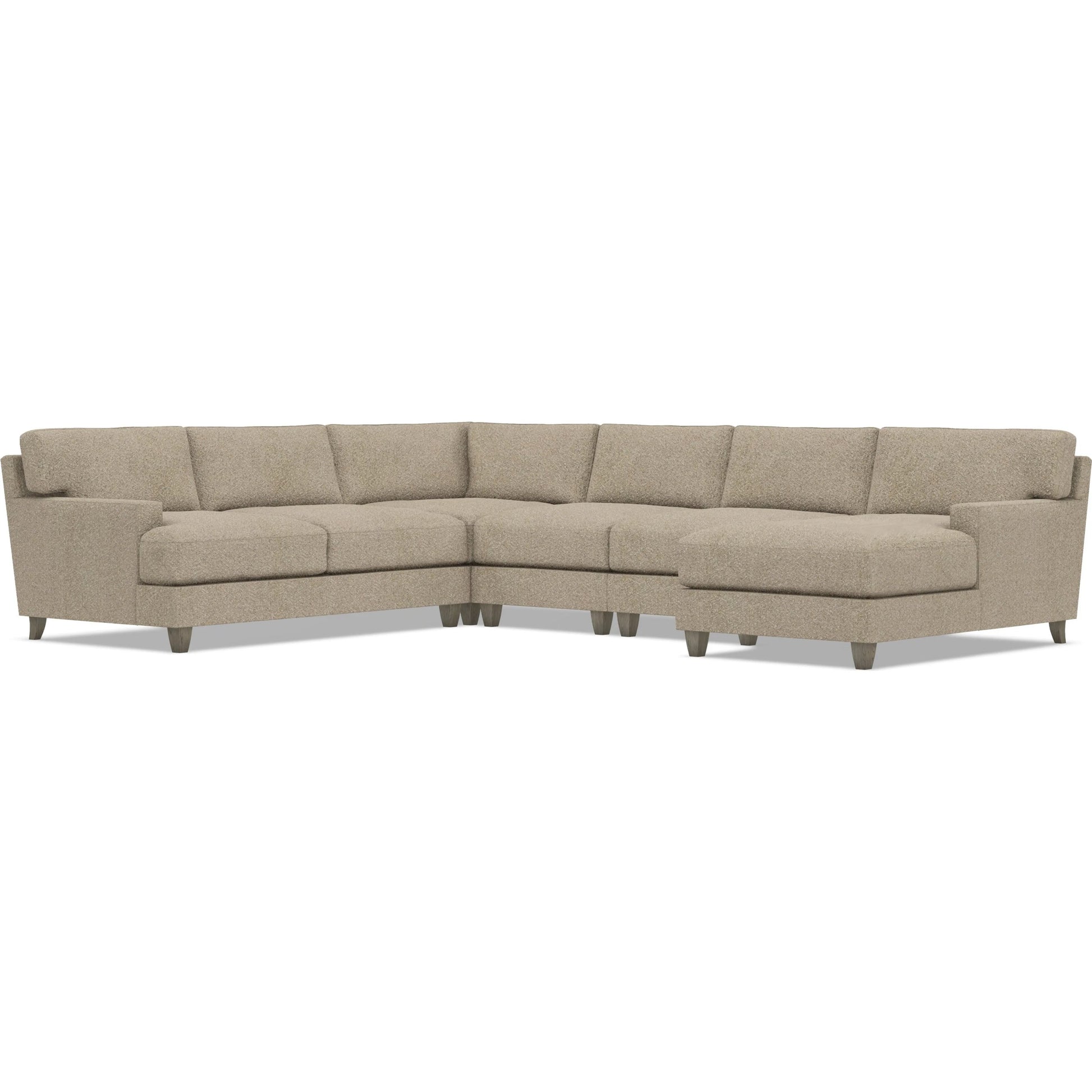 Mila 5-Piece Fabric Sectional by Bernhardt in wdf, 789 portobello. Made from unique in a unique style.