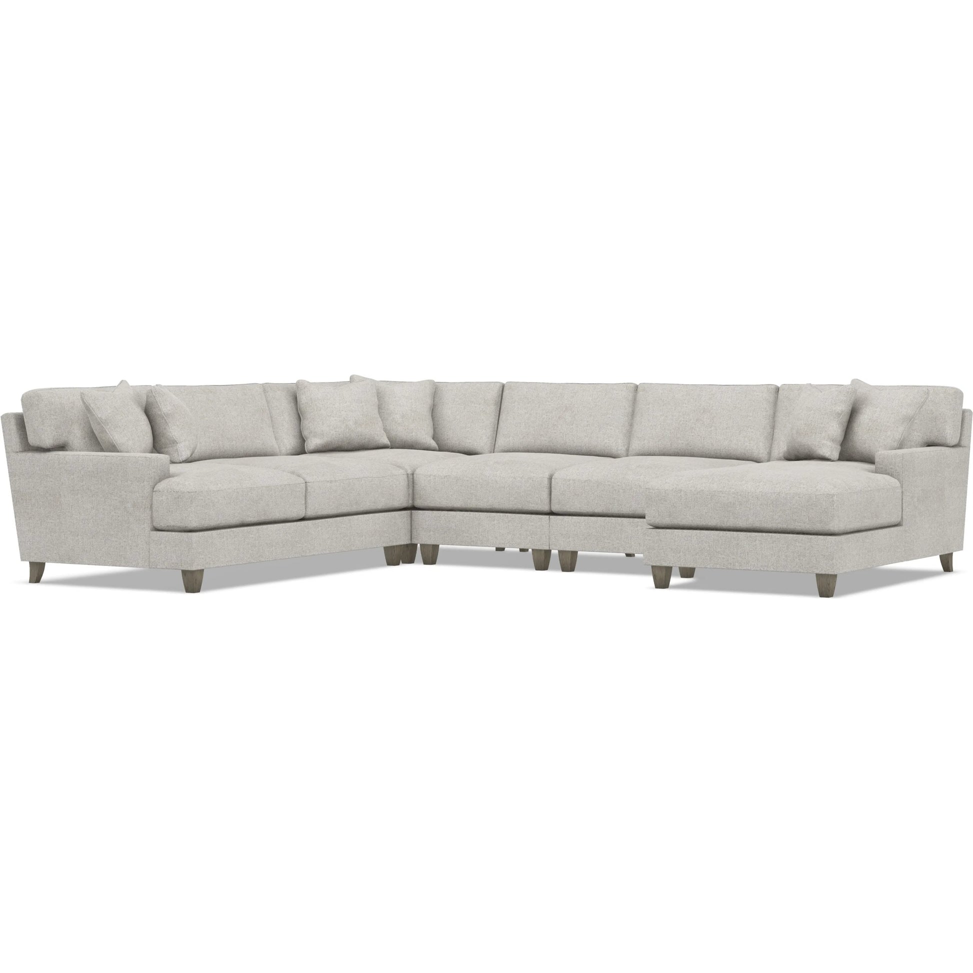Mila 5-Piece Fabric Sectional by Bernhardt in wdf, 789 portobello. Made from unique in a unique style.