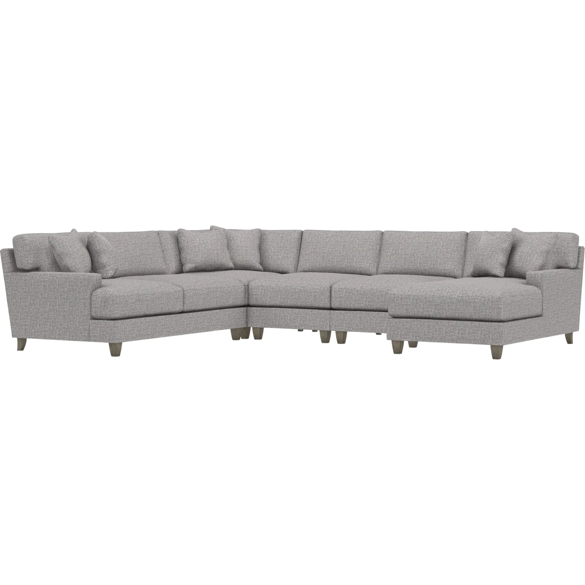 Mila 5-Piece Fabric Sectional by Bernhardt in wdf, 789 portobello. Made from unique in a unique style.