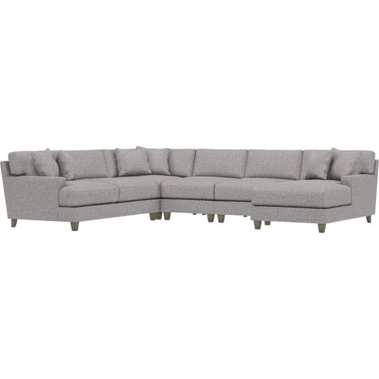 Mila 5-Piece Fabric Sectional by Bernhardt in wdf, 789 portobello. Made from unique in a unique style.