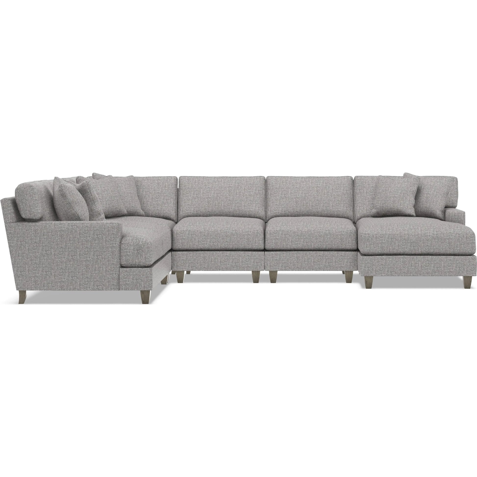 Mila 5-Piece Fabric Sectional by Bernhardt in wdf, 789 portobello. Made from unique in a unique style.