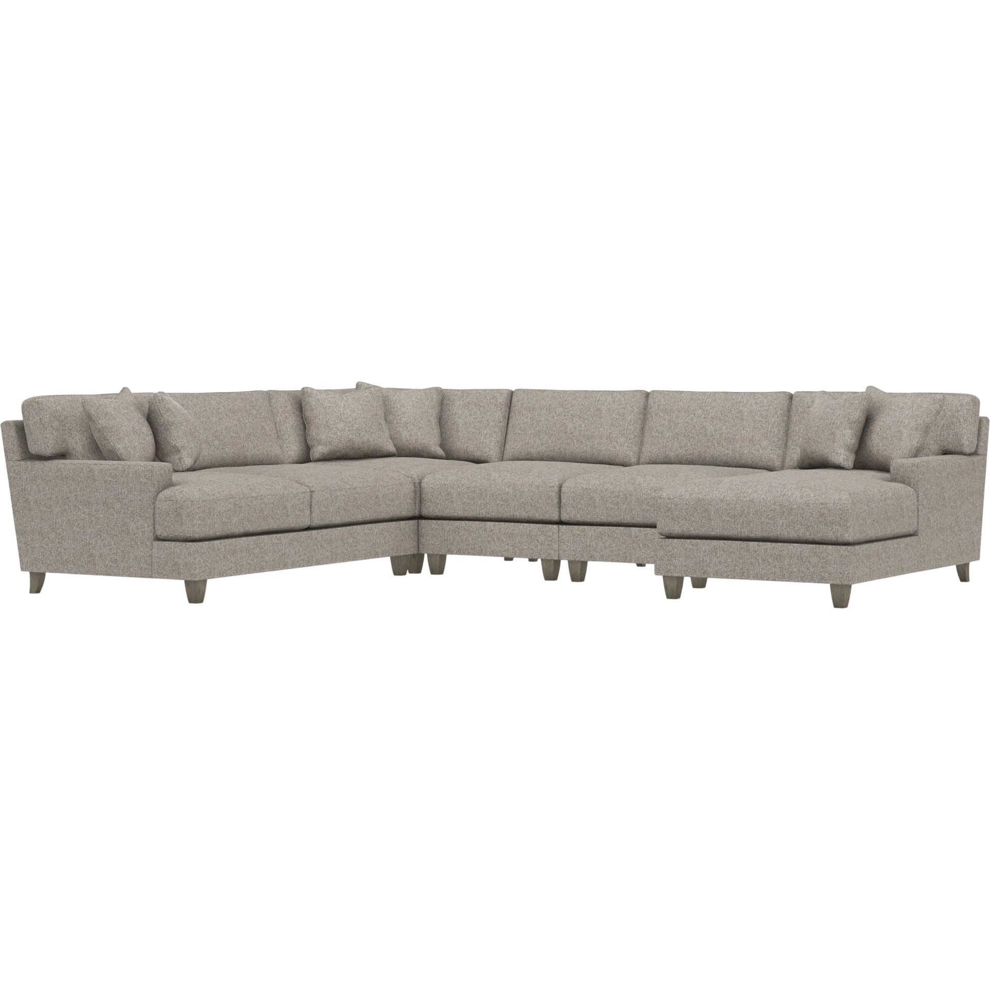 Mila 5-Piece Fabric Sectional by Bernhardt in wdf, 789 portobello. Made from unique in a unique style.