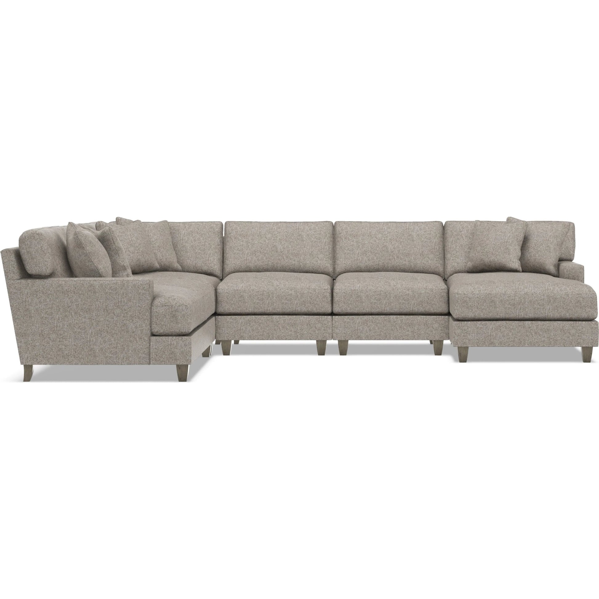 Mila 5-Piece Fabric Sectional by Bernhardt in wdf, 789 portobello. Made from unique in a unique style.