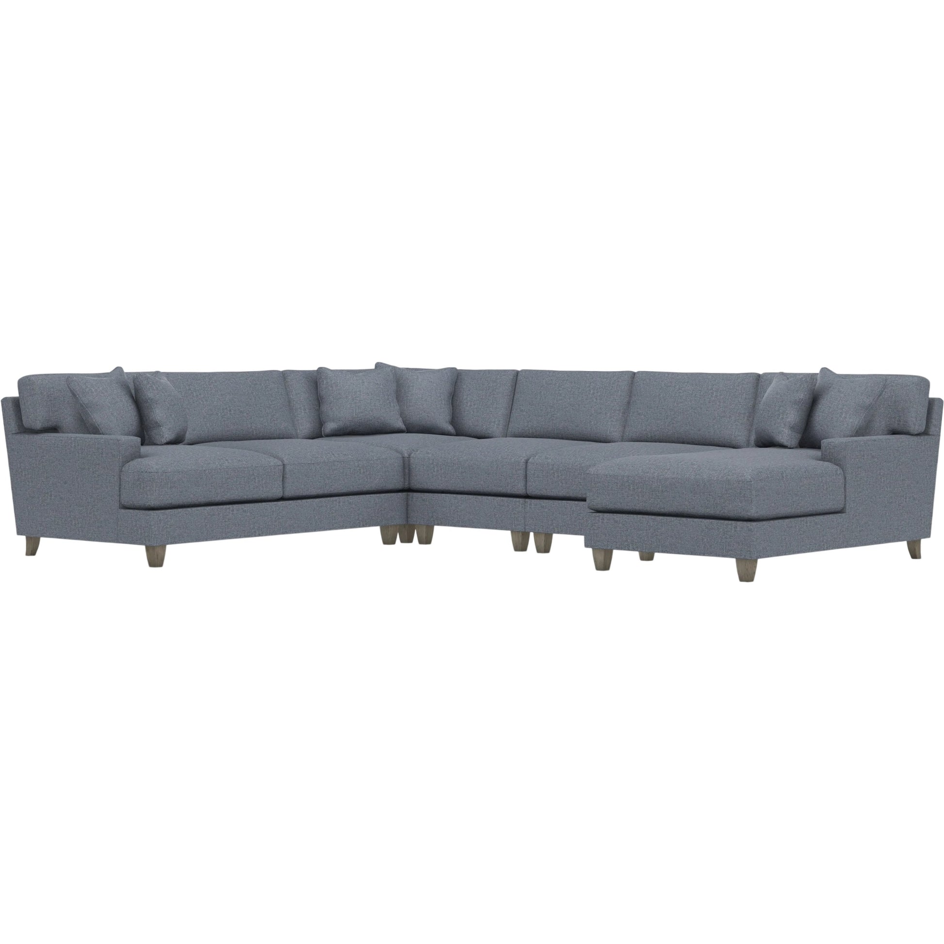 Mila 5-Piece Fabric Sectional by Bernhardt in wdf, 789 portobello. Made from unique in a unique style.