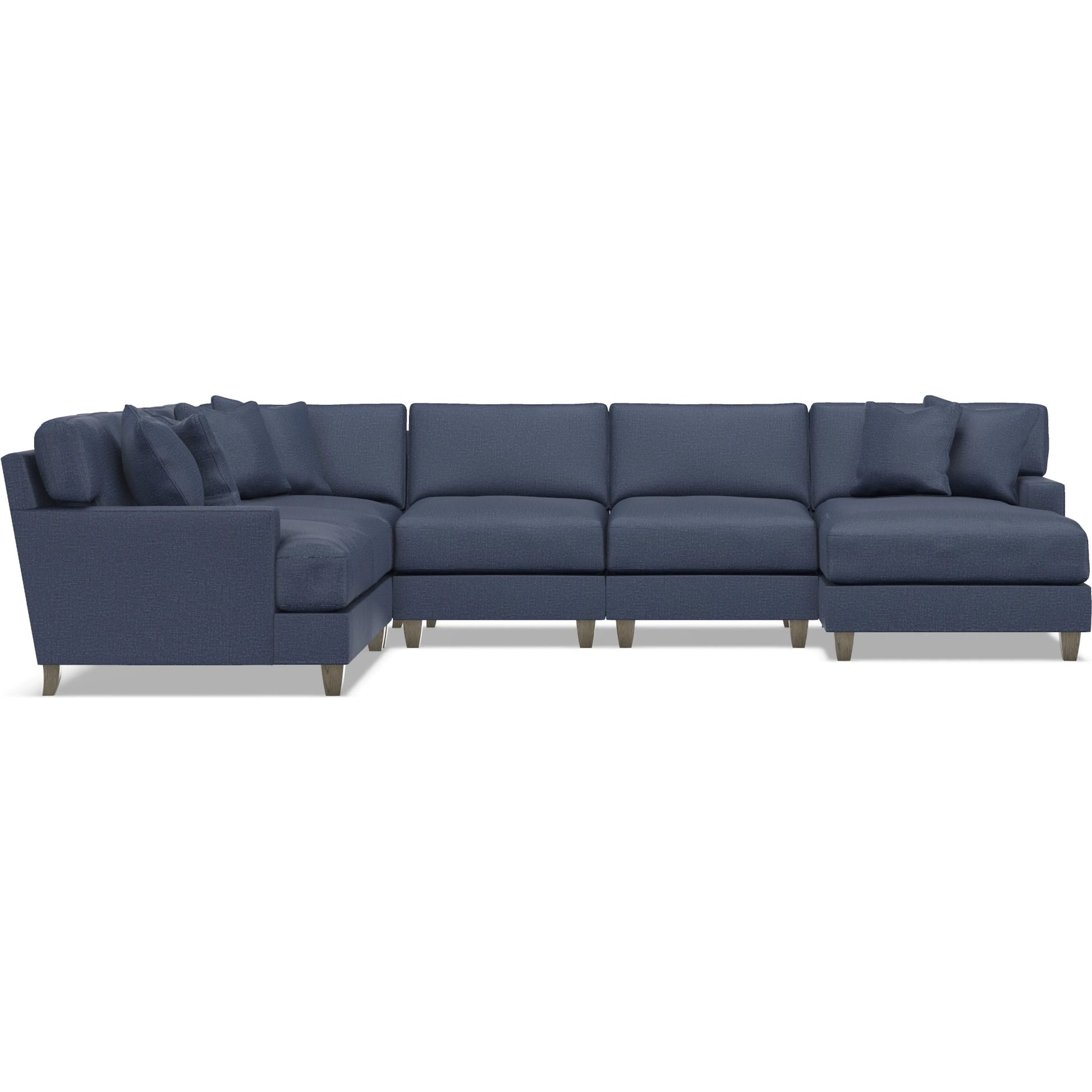 Mila 5-Piece Fabric Sectional by Bernhardt in wdf, 789 portobello. Made from unique in a unique style.