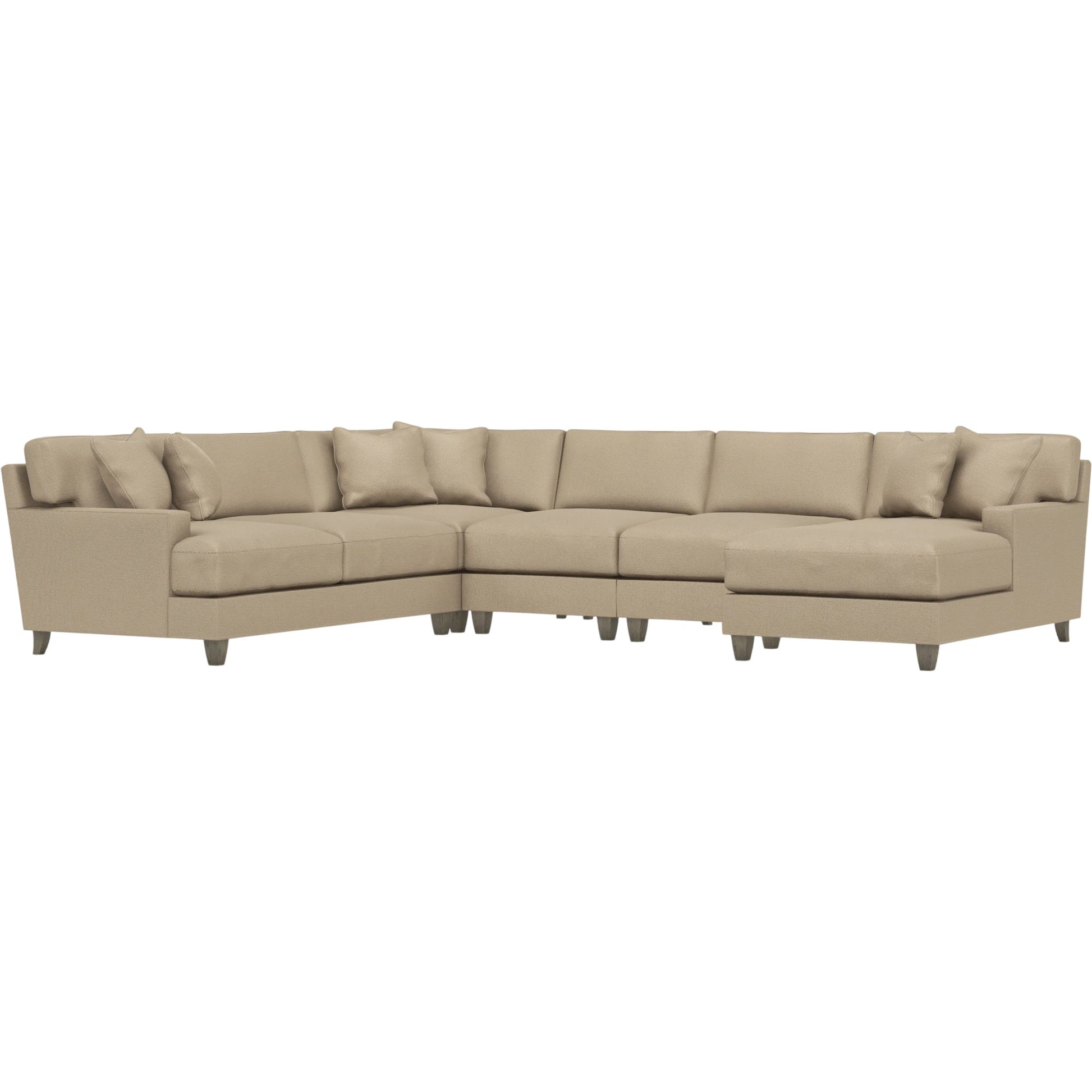 Mila 5-Piece Fabric Sectional by Bernhardt in wdf, 789 portobello. Made from unique in a unique style.
