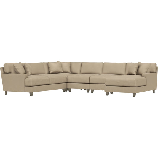 Mila 5-Piece Fabric Sectional by Bernhardt in wdf, 789 portobello. Made from unique in a unique style.