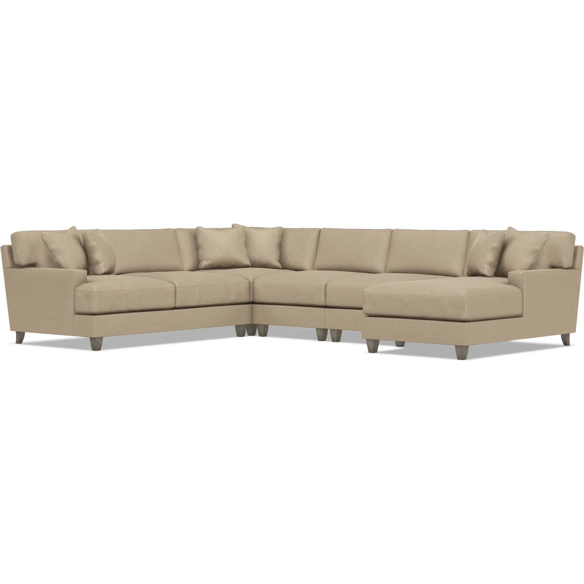Mila 5-Piece Fabric Sectional by Bernhardt in wdf, 789 portobello. Made from unique in a unique style.