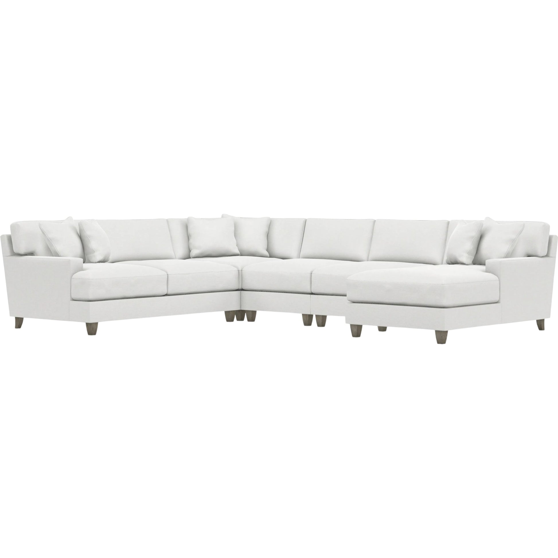 Mila 5-Piece Fabric Sectional by Bernhardt in wdf, 789 portobello. Made from unique in a unique style.