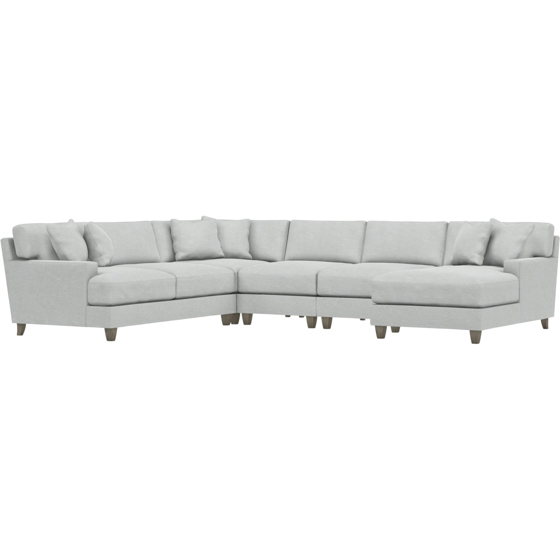 Mila 5-Piece Fabric Sectional by Bernhardt in wdf, 789 portobello. Made from unique in a unique style.