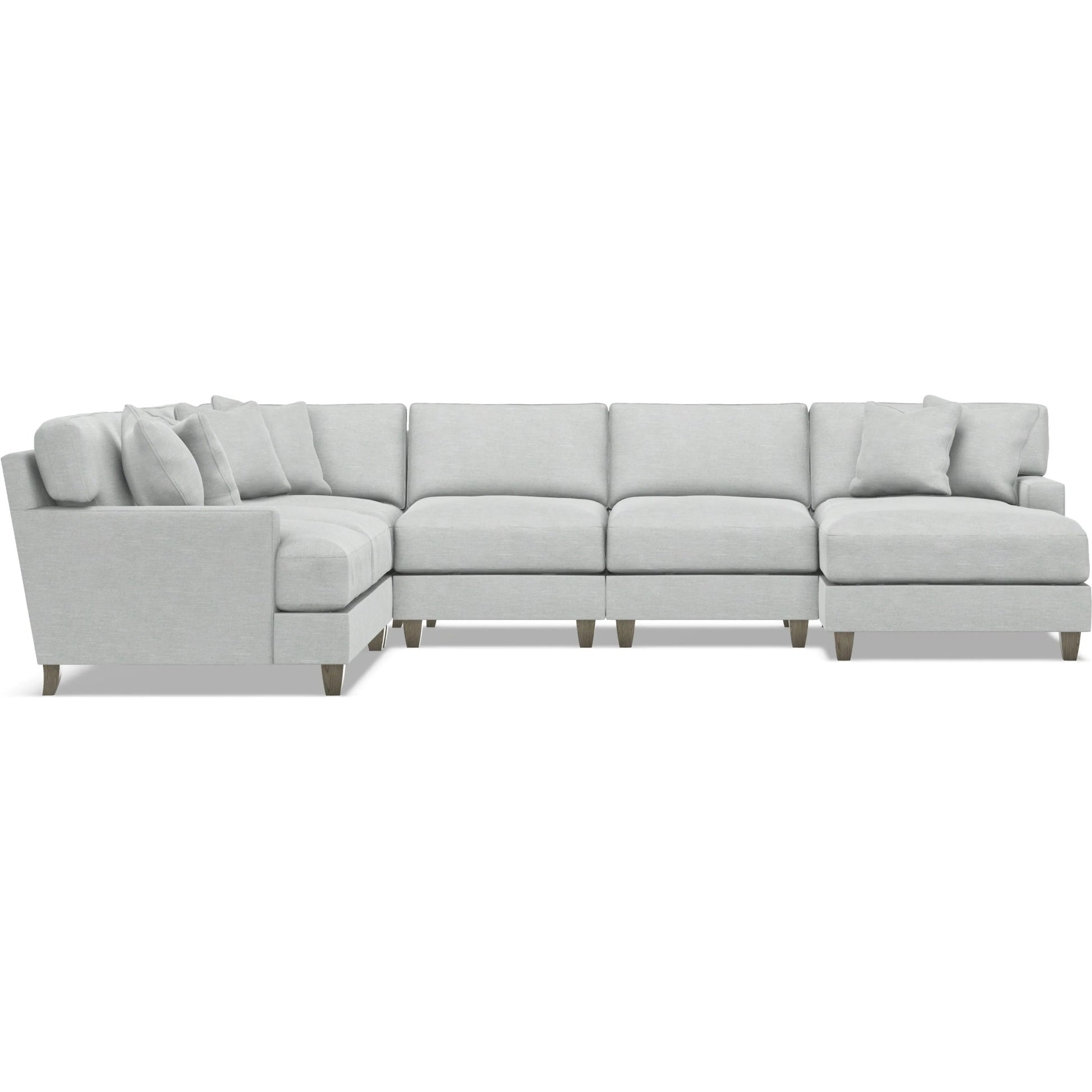 Mila 5-Piece Fabric Sectional by Bernhardt in wdf, 789 portobello. Made from unique in a unique style.