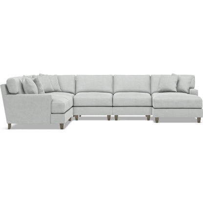 Mila 5-Piece Fabric Sectional by Bernhardt in wdf, 789 portobello. Made from unique in a unique style.