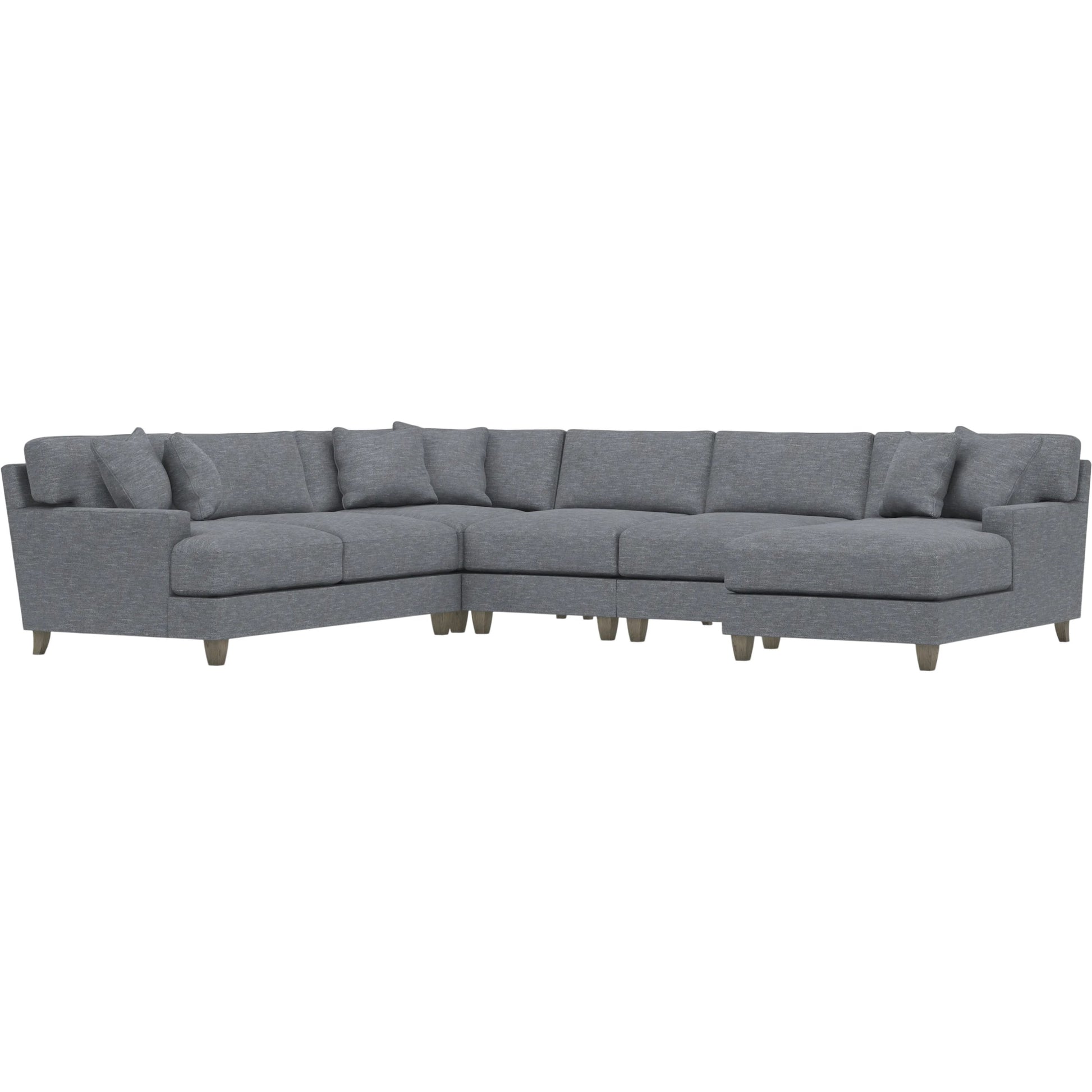 Mila 5-Piece Fabric Sectional by Bernhardt in wdf, 789 portobello. Made from unique in a unique style.
