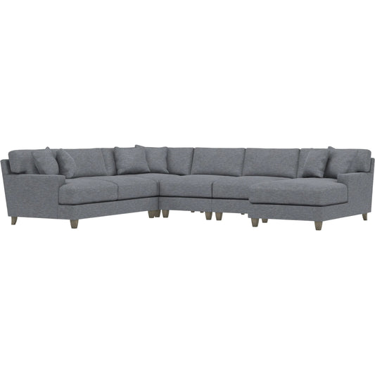 Mila 5-Piece Fabric Sectional by Bernhardt in wdf, 789 portobello. Made from unique in a unique style.