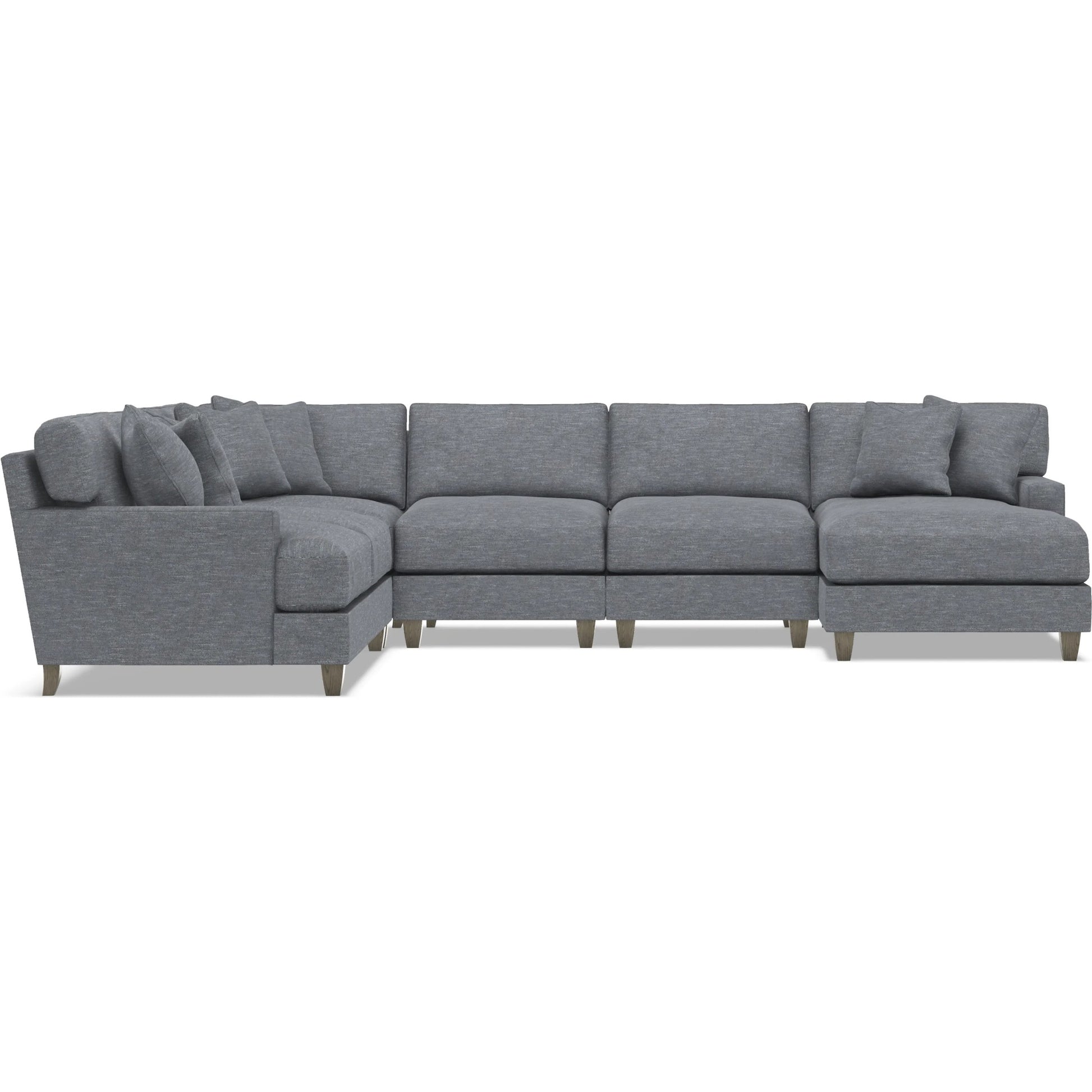 Mila 5-Piece Fabric Sectional by Bernhardt in wdf, 789 portobello. Made from unique in a unique style.