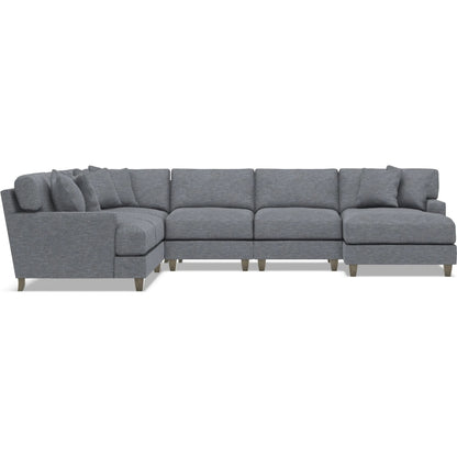 Mila 5-Piece Fabric Sectional by Bernhardt in wdf, 789 portobello. Made from unique in a unique style.