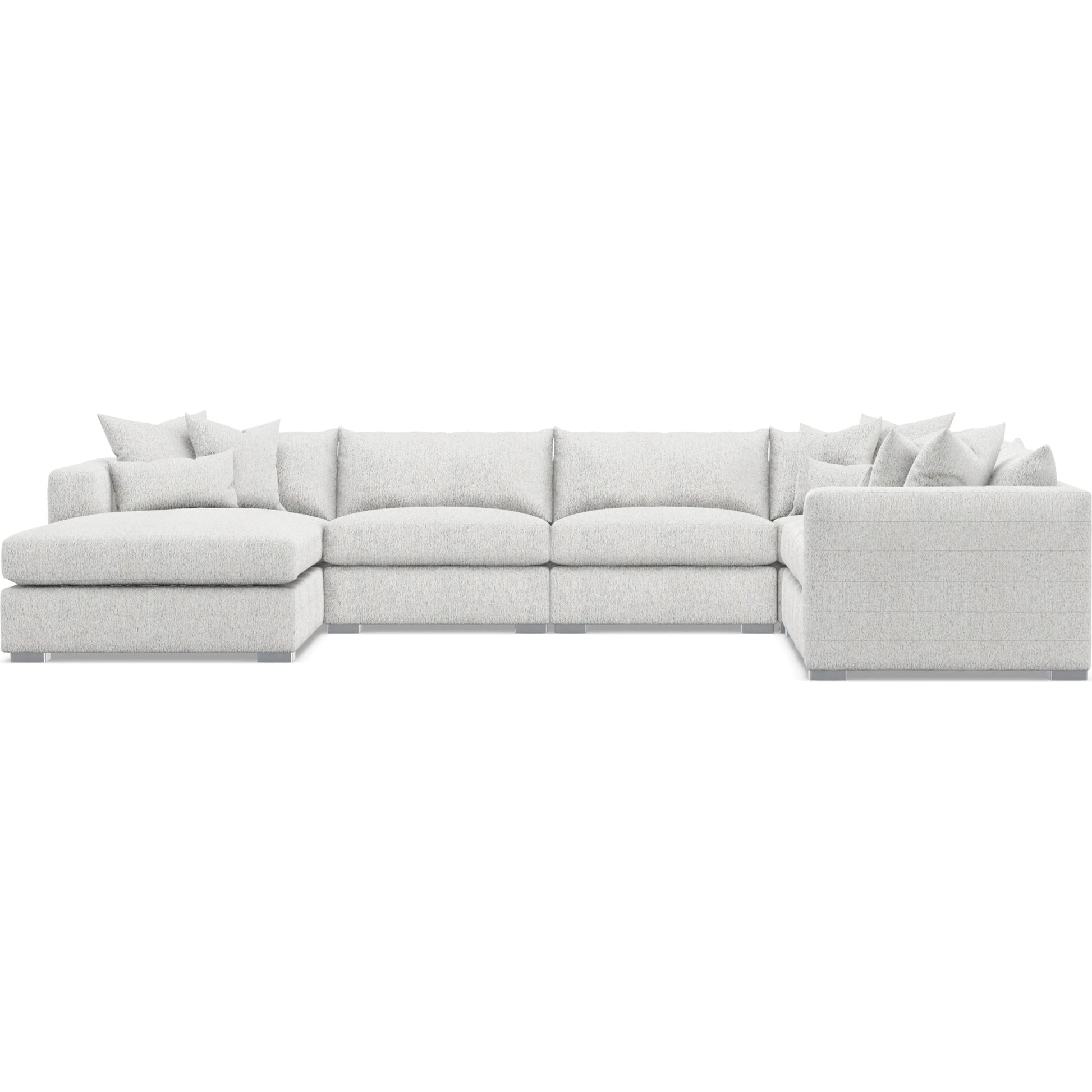 Helena 5-Piece Fabric Sectional by Bernhardt in stainless steel. Made from unique in a unique style.