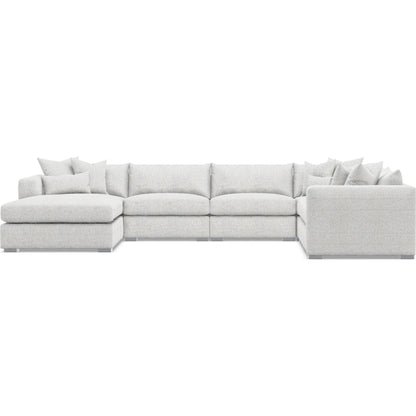 Helena 5-Piece Fabric Sectional by Bernhardt in stainless steel. Made from unique in a unique style.