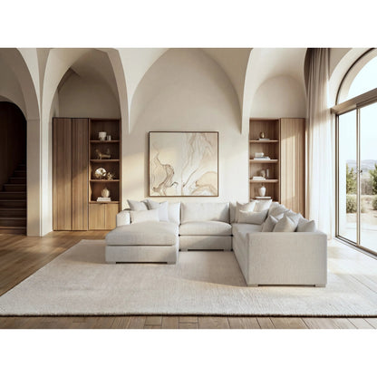Helena 5-Piece Fabric Sectional by Bernhardt in stainless steel. Made from unique in a unique style.