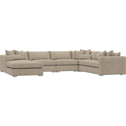 Helena 5-Piece Fabric Sectional by Bernhardt in stainless steel. Made from unique in a unique style.