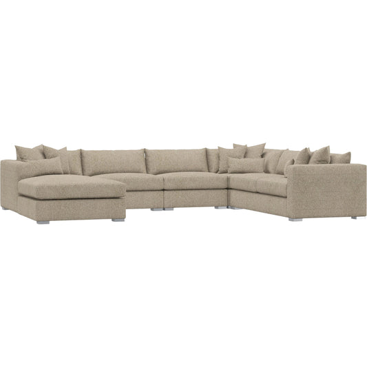 Helena 5-Piece Fabric Sectional by Bernhardt in stainless steel. Made from unique in a unique style.
