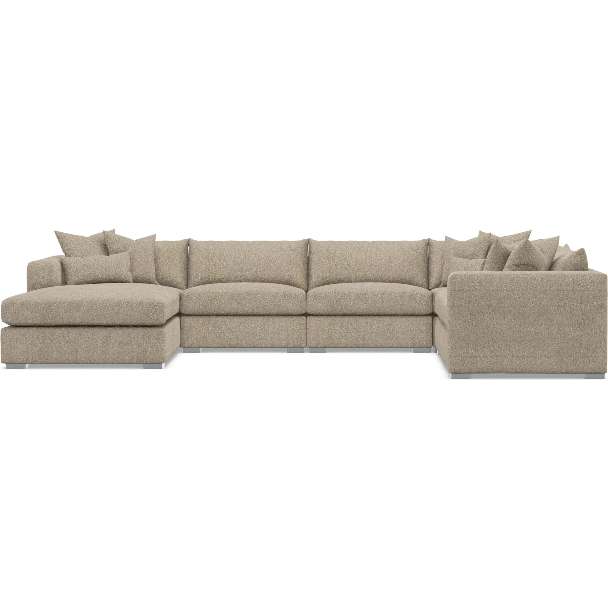 Helena 5-Piece Fabric Sectional by Bernhardt in stainless steel. Made from unique in a unique style.