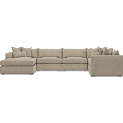 Helena 5-Piece Fabric Sectional by Bernhardt in stainless steel. Made from unique in a unique style.