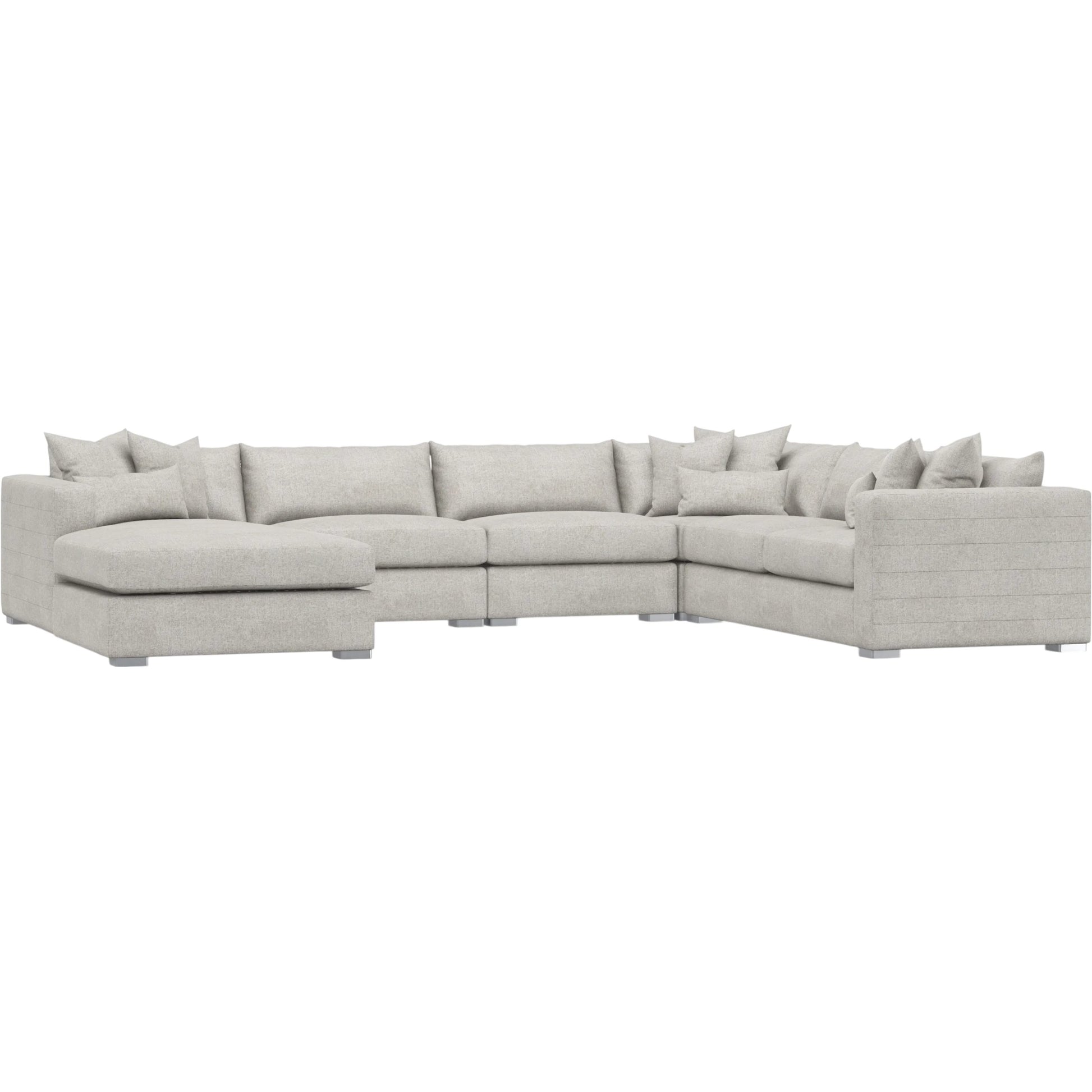 Helena 5-Piece Fabric Sectional by Bernhardt in stainless steel. Made from unique in a unique style.