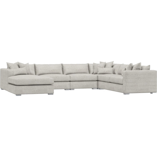 Helena 5-Piece Fabric Sectional by Bernhardt in stainless steel. Made from unique in a unique style.