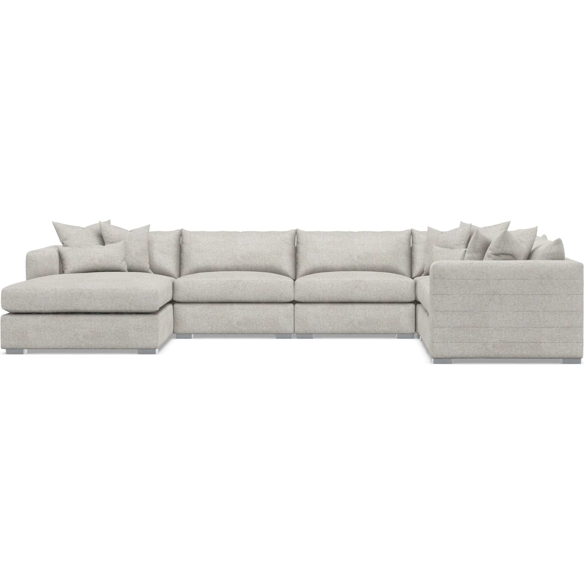 Helena 5-Piece Fabric Sectional by Bernhardt in stainless steel. Made from unique in a unique style.