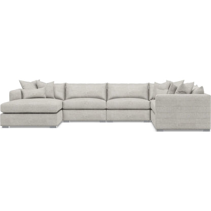 Helena 5-Piece Fabric Sectional by Bernhardt in stainless steel. Made from unique in a unique style.