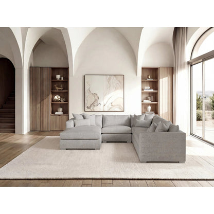 Helena 5-Piece Fabric Sectional by Bernhardt in stainless steel. Made from unique in a unique style.
