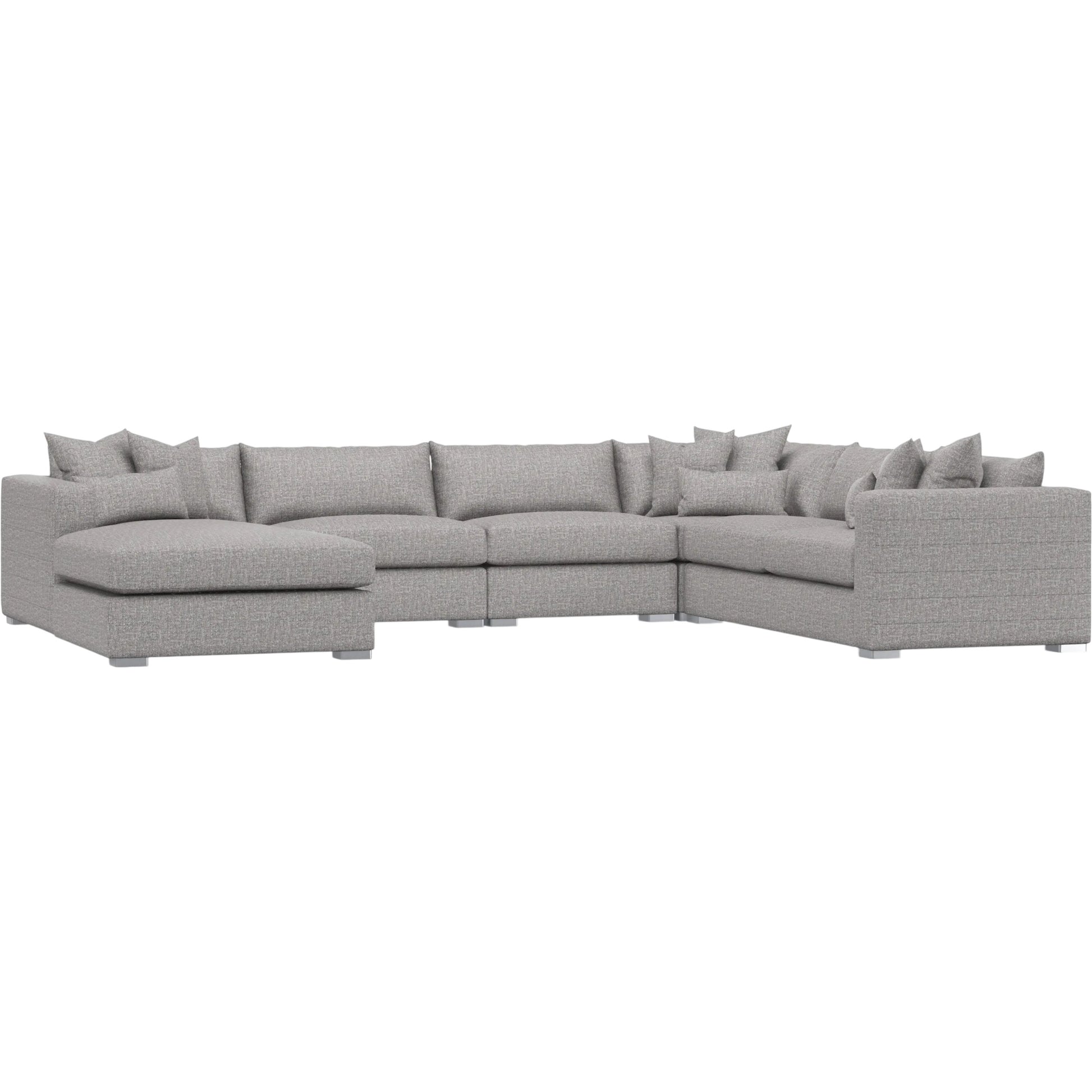 Helena 5-Piece Fabric Sectional by Bernhardt in stainless steel. Made from unique in a unique style.