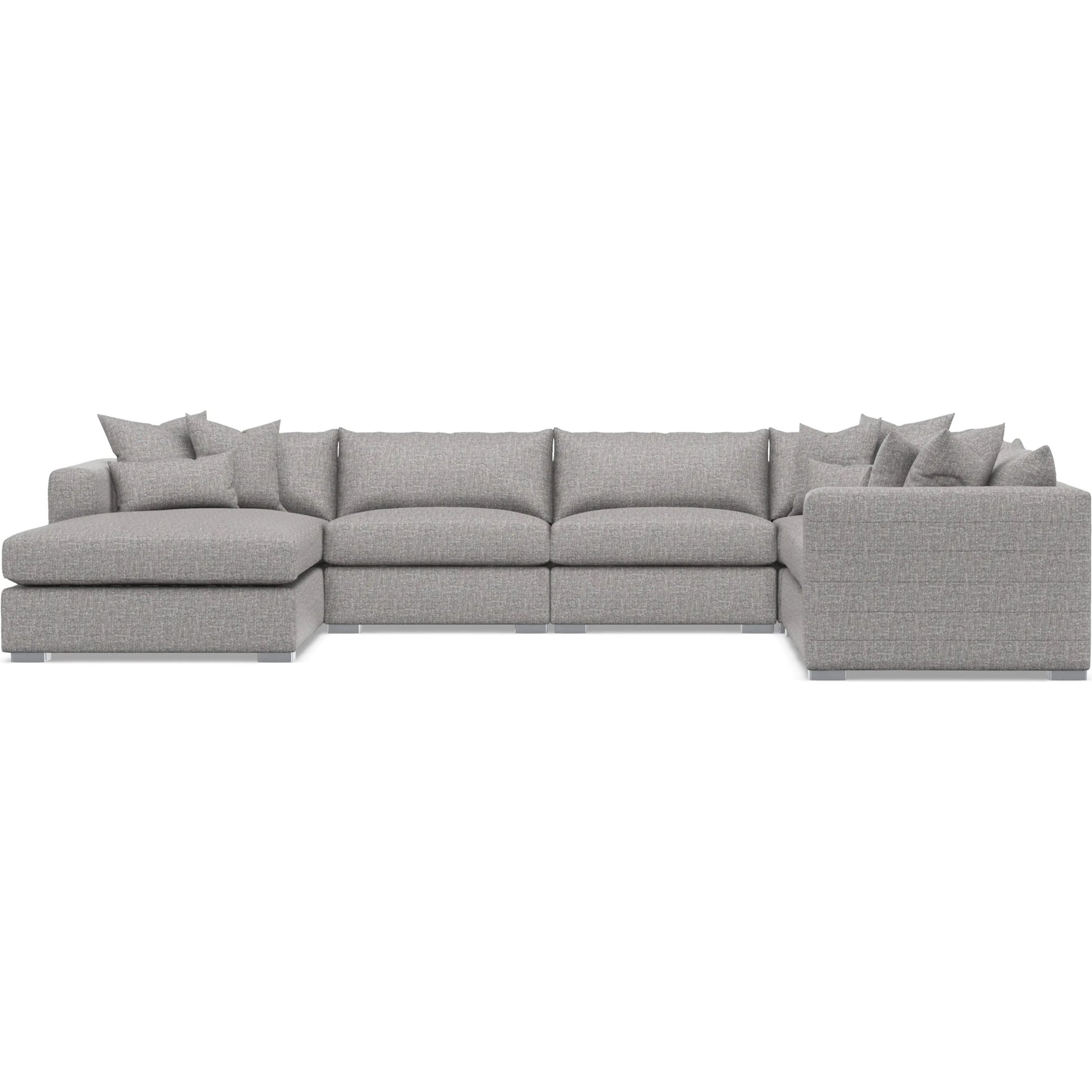 Helena 5-Piece Fabric Sectional by Bernhardt in stainless steel. Made from unique in a unique style.