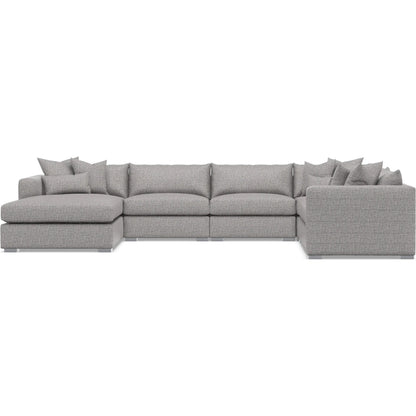 Helena 5-Piece Fabric Sectional by Bernhardt in stainless steel. Made from unique in a unique style.