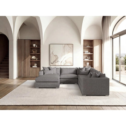 Helena 5-Piece Fabric Sectional by Bernhardt in stainless steel. Made from unique in a unique style.