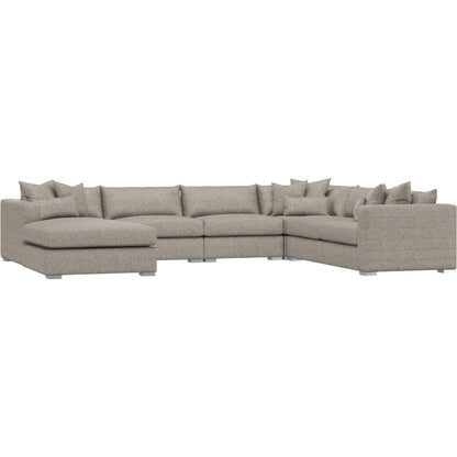 Helena 5-Piece Fabric Sectional by Bernhardt in stainless steel. Made from unique in a unique style.