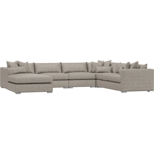 Helena 5-Piece Fabric Sectional by Bernhardt in stainless steel. Made from unique in a unique style.