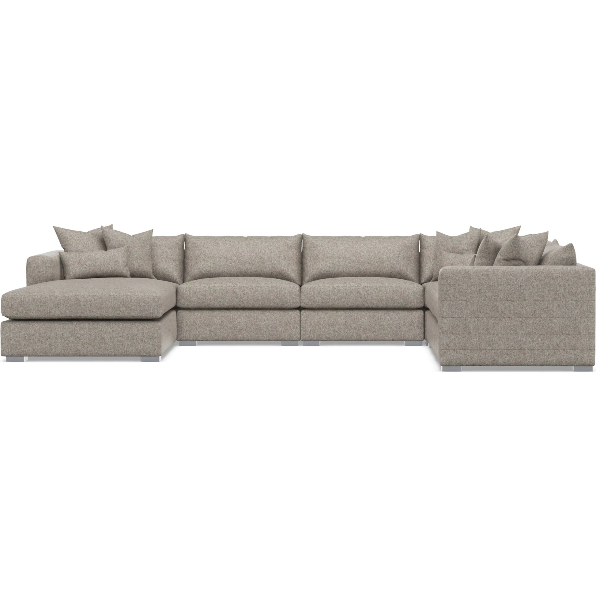 Helena 5-Piece Fabric Sectional by Bernhardt in stainless steel. Made from unique in a unique style.